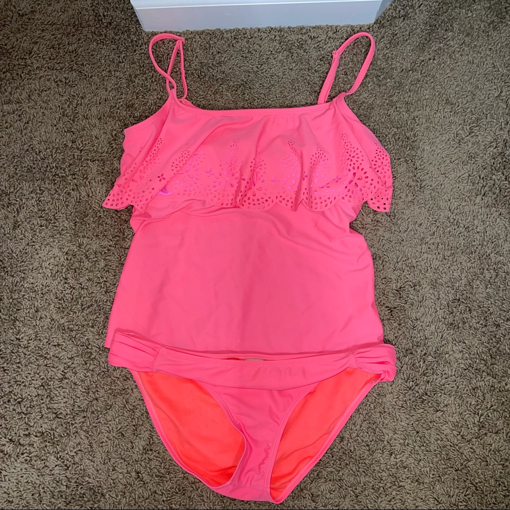 Arizona Brand 2 Piece Hot Pink Swim Suit